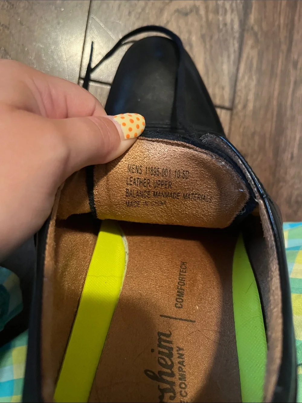 Florsheim Black Leather Cap-Toe Derby Shoes